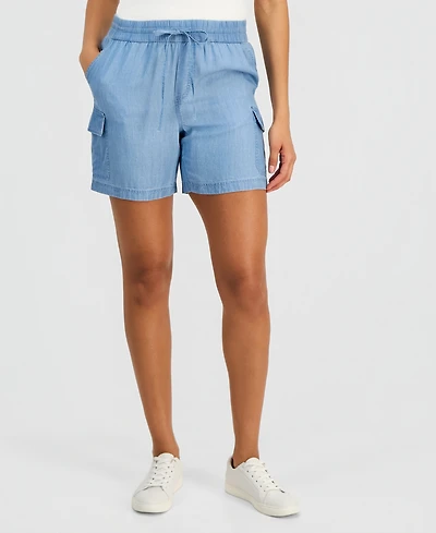 Style & Co Women's Chambray Cargo Shorts, Macy's Exclusive
