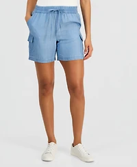 Style & Co Women's Chambray Cargo Shorts, Macy's Exclusive
