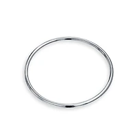 Bling Jewelry Classic Stackable 3MM Dome Round Edge .925 Sterling Silver Bangle Bracelet