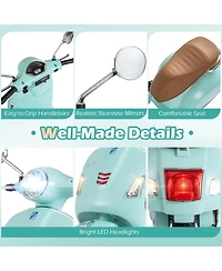 Mecale 12V Kids Electric Motorcycle Licensed Vespa with Music and Training