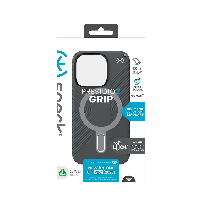 Speck Presidio2 Grip MagSafe Case for Apple iPhone 15 Pro