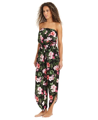 Bar Iii Tropical Heat Printed Tube Jumpsuit, Macy's Exclusive