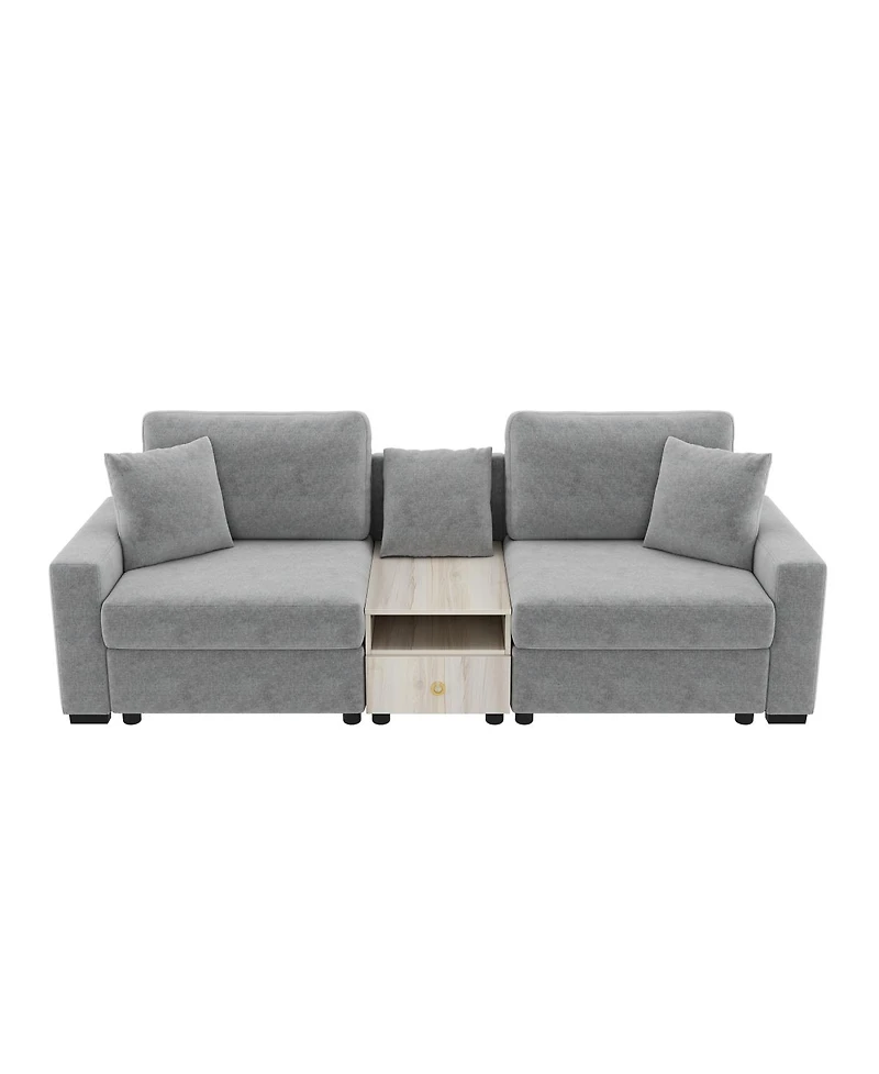 Streamdale Furniture Modern Sofa Couch Modular Upholstered Sofa with Storage Armrest
