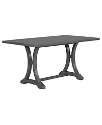 Streamdale Furniture 6-Piece Farmhouse Dining Table Set with Upholstered Chairs & Bench