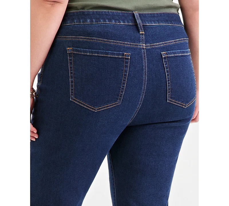 Style & Co Plus High-Rise High-Cuff Capri Jeans, Macy's Exclusive