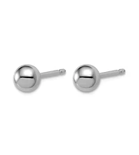 Curata Jewelry Solid 950 Platinum Classic Ball Stud Earrings Wide Ball Earring