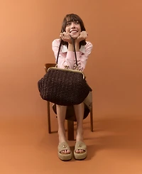 Coach Straw Kisslock Small Frame Bag 27