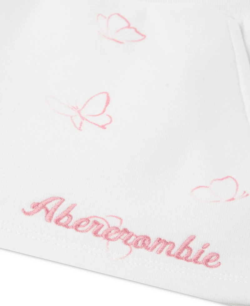 abercrombie kids Girls' Printed Fleece Shorts