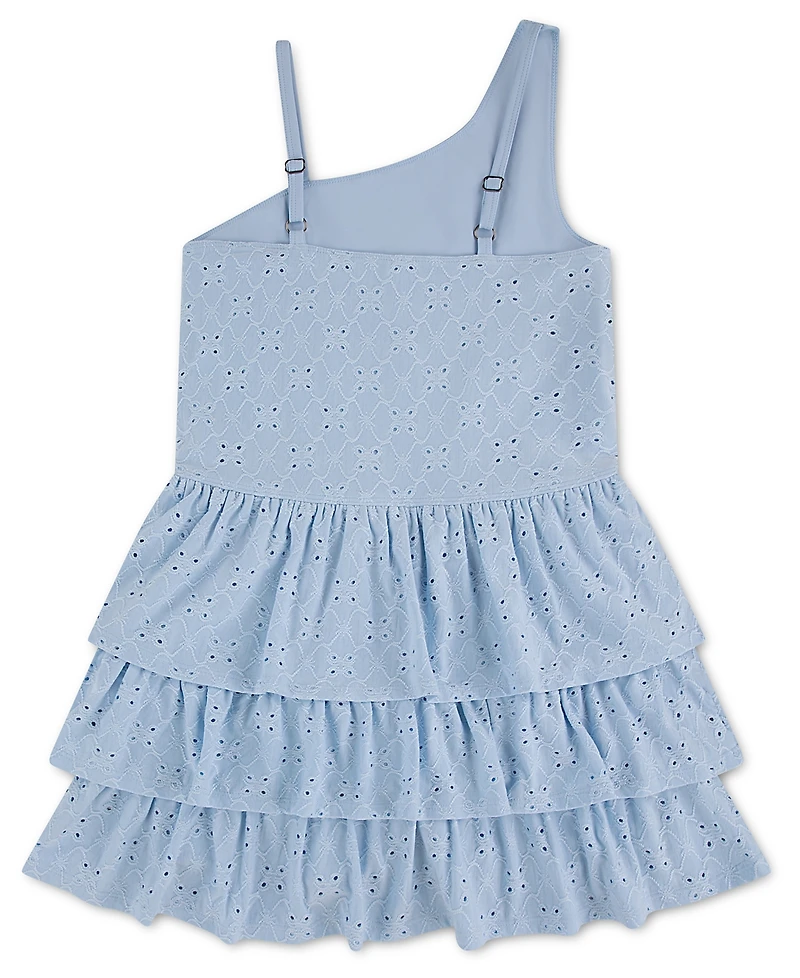 abercrombie kids Girls' Eyelet One-Shoulder Mini Dress