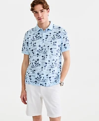 Club Room Men's Tropical Scene Toile Pique-Knit Polo, Macy's Exclusive - Print