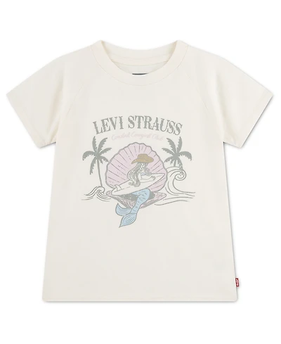 Levi's Girls' 7-16 Mermaid Round Neck T-Shirt