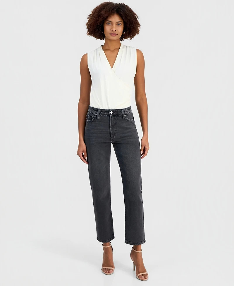 I.n.c. International Concepts Women's High-Rise Straight Ankle Jeans