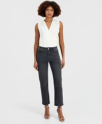 I.n.c. International Concepts Women's High-Rise Straight Ankle Jeans
