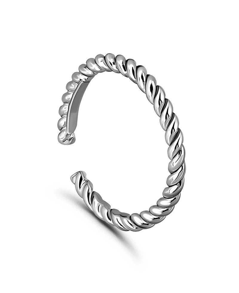 Giani Bernini Rope Twist Adjustable Toe Ring. Sterling Silver. Created for Macy's.