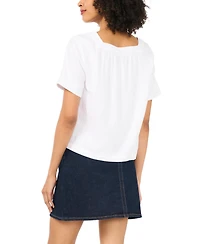 Vince Camuto Women's Square Neck Flutter Sleeve Blouse