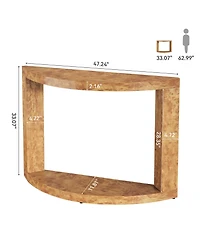 Tribesigns 2-Tier Wooden Console Table for Living Room, 47.24" Farmhouse Entryway Table for Foyer