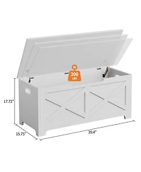 gaomon 39.4" Wooden Storage Chest with Safety Hinges
