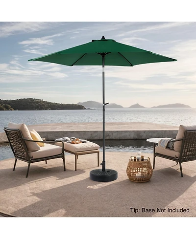 Clihome 9FT Outdoor Patio Umbrella Table with Push Button Tilt and Crank