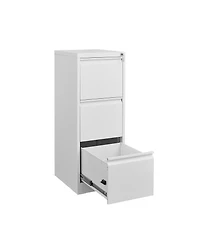 Rainsken 3 Drawer File Cabinet, Vertical Metal File Cabinet with Lock, Steel Storage Organizer for Letter/A4/Legal Size File
