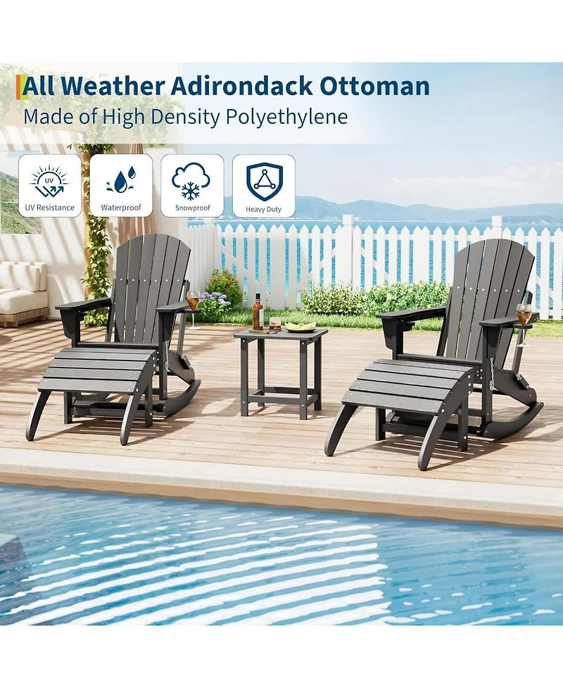 gaomon Hdpe Adirondack Ottoman Foot Rest