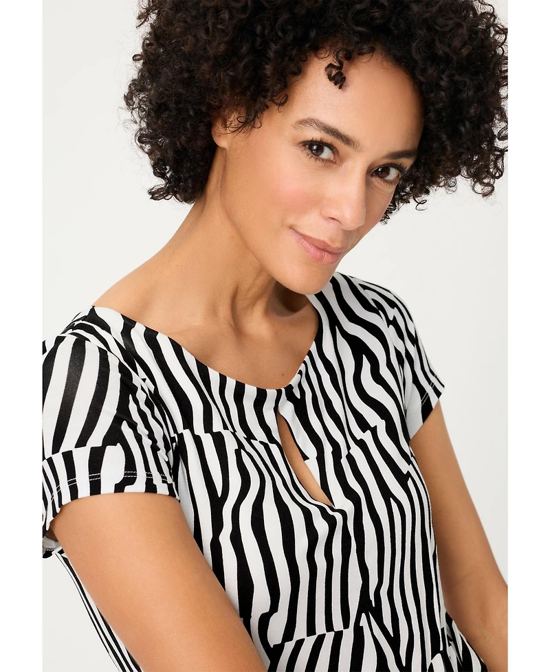 Olsen Women's Modern Zebra Faux Wrap Dress