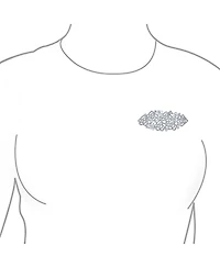 Bling Jewelry Crystal Pave Art Deco Style Cluster of Roses Brooch Pin Silver Plated