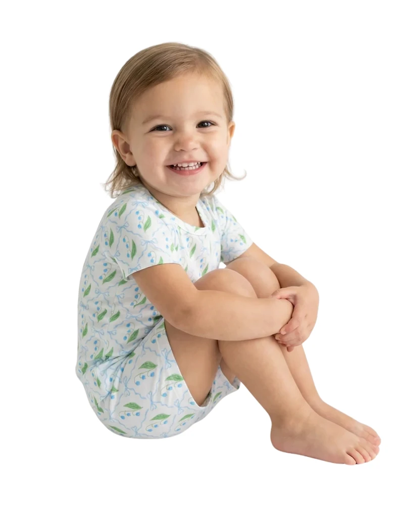 Motette Toddler Girls Bluebell Bows Pajama Set
