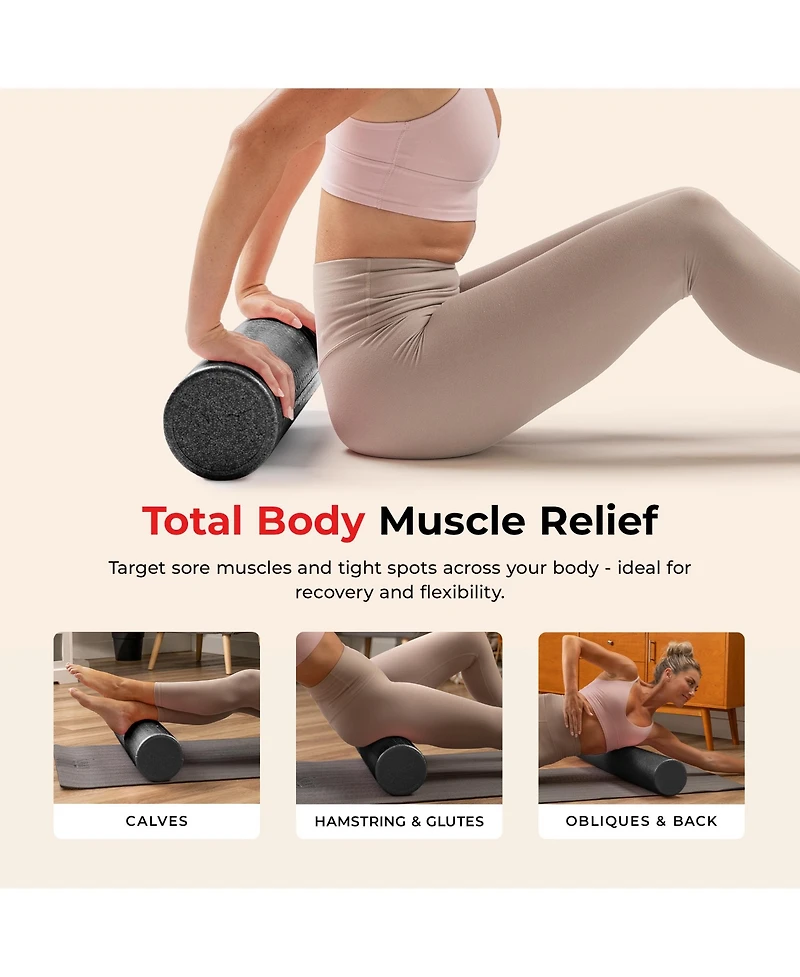 Sunny Health & Fitness 12" Yoga Foam Roller