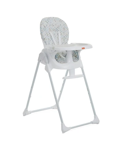 Dream On Me Baby Fisher Price Tiny Bites highchair one-click fold, 7 heights, 2 reclines, removable dishwasher-safe tray, lightweight and space-saving