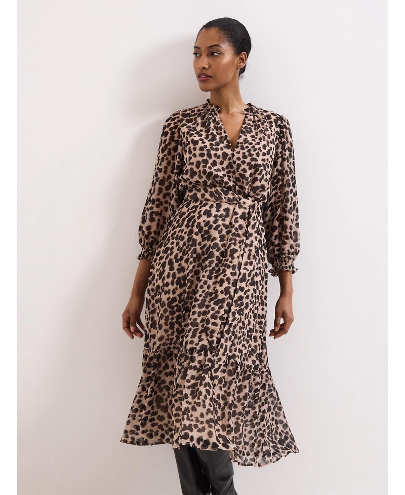 Phase Eight Women's Carra Leopard Midi Dress