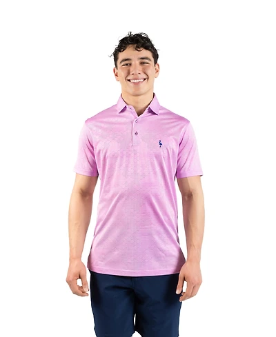 TailorByrd Men's Honeycomb Jacquard Textured Performance Polo