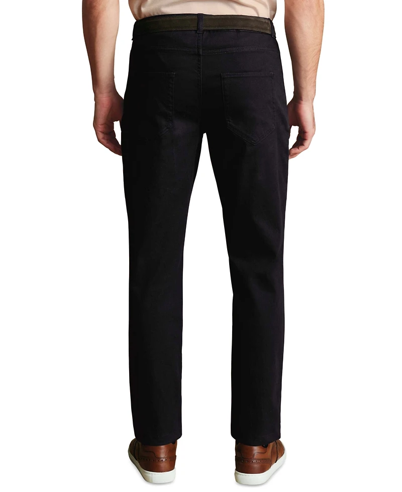 Charles Tyrwhitt Men's Slim-Fit Garment-Dyed Twill Jeans