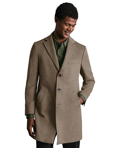 Charles Tyrwhitt Men's Regular-Fit Overcoat