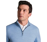 Charles Tyrwhitt Men's Long Sleeve Quarter-Zip Merino Wool Sweater