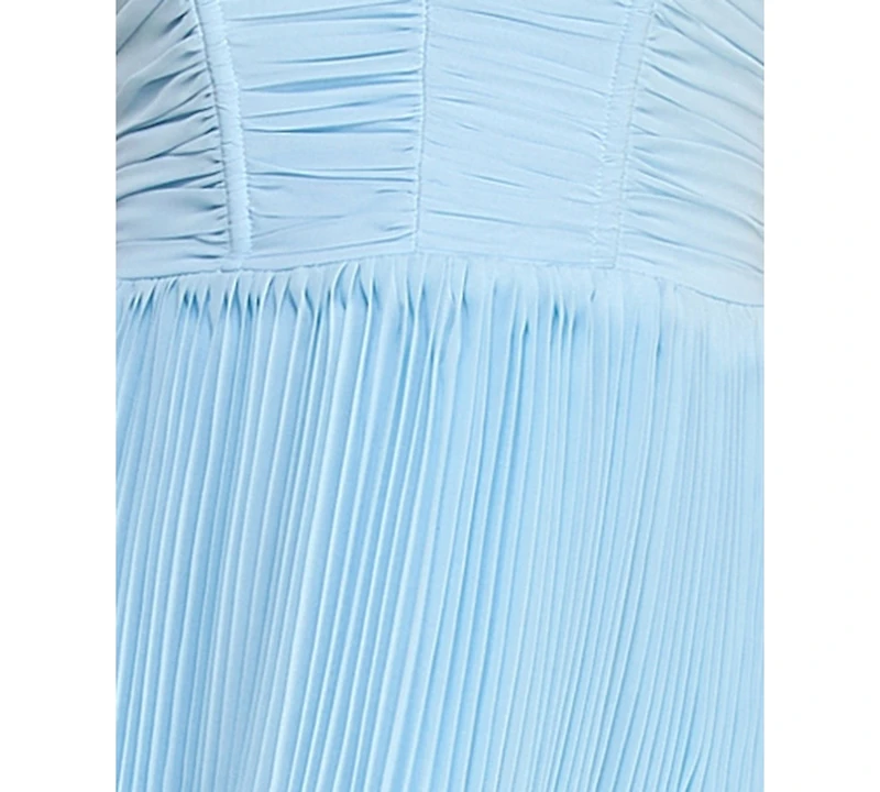 City Studios Women's Pleated Tiered Strapless Gown