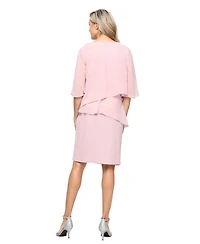 Sl Fashions Women's Glitter Knit Sheath Dress