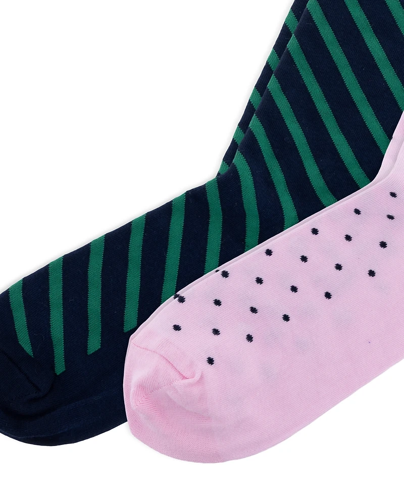 Polo Ralph Lauren Men's Dot & Stripe Slack Socks, 2-Pack