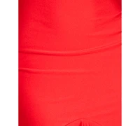 Katia Rae Juniors' V-Neck Ruffled Tie-Back Gown