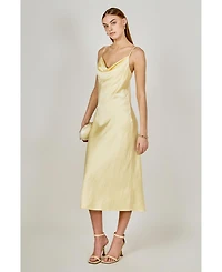 endless rose Women's Satin Midi Dress