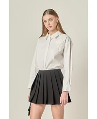 English Factory Women's Appliqued Accent Shirt