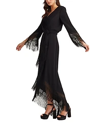 Tadashi Shoji Women's Azie Fringe Midi Dress