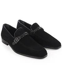 Vellapais Men's Knitted Strap Single Monk Loafers