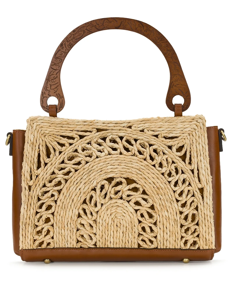 Patricia Nash Estelle Straw Medium Tote Bag