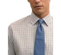 B by Brooks Brothers Men's Check Spread-Collar Dress Shirt
