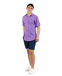 TailorByrd Men's Moroccan Tile Printed Performance Short Sleeve Shirt