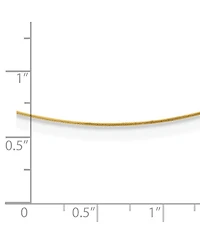 Curata Jewelry Solid 18K Yellow Gold Twisted Cable Collar Necklace 16 Inch or 18 Inch 0.5mm Wide Collar Necklace