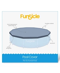 Funsicle 12ft Round Above Ground Frame Pool Debris Cover, Accessory Only, Gray