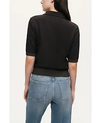 Nocturne Women's Contrast-Trim Short-Sleeve Cardigan