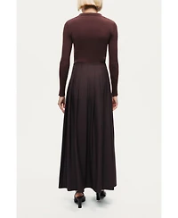 Nocturne Women's Zip-Front Ribbed Knit Top