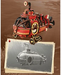 Robotime Pendulum Balance Toy, 3D Wooden Puzzles for Adults, Retro Deep-Sea Adventurer, Diy Craft Wood Puzzle Kit